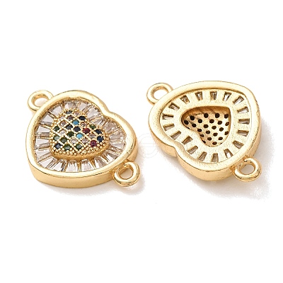 Brass Pave Colorful Cubic Zirconia Connector Charms CU-CBA4579-02G-E-1