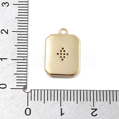 Brass Micro Pave Cubic Zirconia Pendants KK-D283-30G-04-1