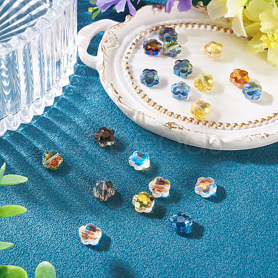 20Pcs Transparent Glass Beads GLAA-TADJ0001-08-1