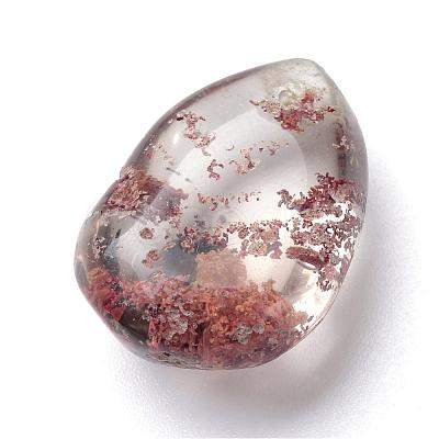 Natural Green Lodolite Quartz/Garden Quartz Pendants G-Q485-02-1