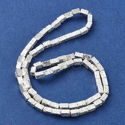 Electroplated Natural Lava Rock Beads Strands G-I360-K02-04-1