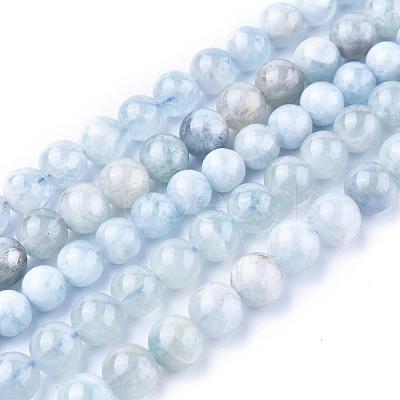 Natural Aquamarine Beads Strands G-F459-37A-1