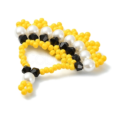 Glass Seed Beaded Pendants PALLOY-MZ01415-03-1