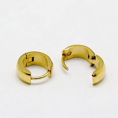 Personalized Unisex 304 Stainless Steel Huggie Hoop Earrings EJEW-G120-38C-1