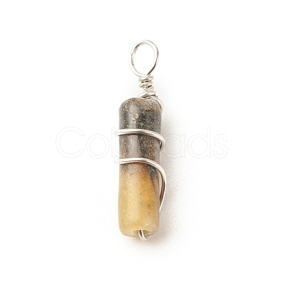 Natural Jade Pendants PALLOY-JF01575-06-1