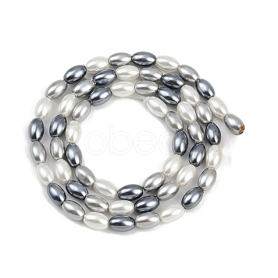 Electroplated Shell Pearl Beads Strands BSHE-H113-06C-02-1