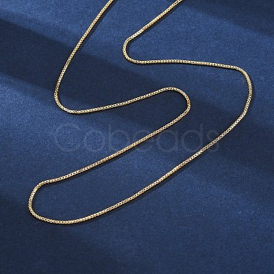 Adjustable Electroplate Brass Venetian Chain Necklaces MAK-L028-02G-1