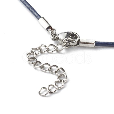 Cowhide Leather Choker Necklaces NJEW-JN03598-01-1