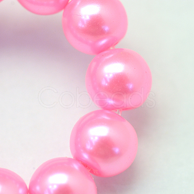 Baking Paint Pearlized Glass Pearl Round Bead Strands X-HY-Q003-6mm-68-1