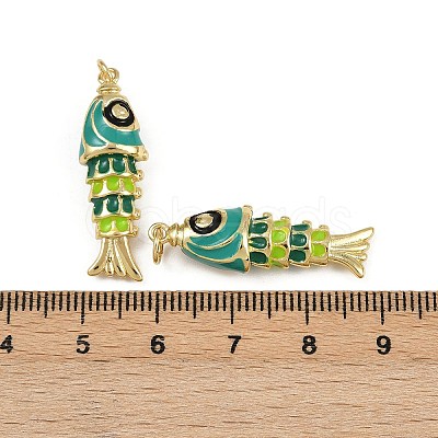 Brass Enamel Pendants KK-L241-23G-01-1