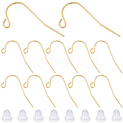 100Pcs 304 Stainless Steel Earring Hooks STAS-BBC0008-78A-1