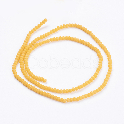 Opaque Solid Color Glass Bead Strands GLAA-F078-A05-1