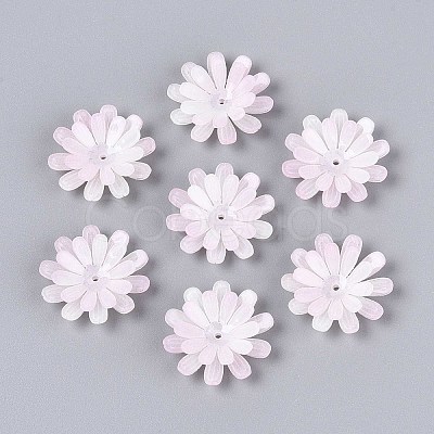 Flower Acrylic Bead Caps SACR-T017-50C-1