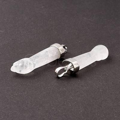 Natural Quartz Crystal Pendants G-K322-01B-1