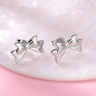 304 Stainless Steel Stud Earrings for Women EJEW-K306-04P-1