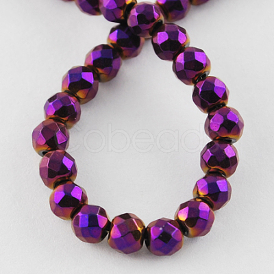 Non-magnetic Synthetic Hematite Beads Strands G-Q890-2mm-5-1