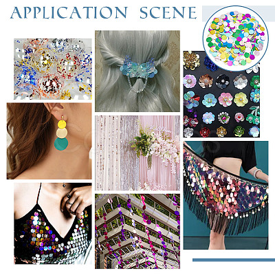 2000Pcs 10 Colors Ornament Accessories PVC-OC0001-14B-1