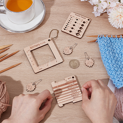 DIY Wood Knitting Tools Sets DIY-UN0007-58-1