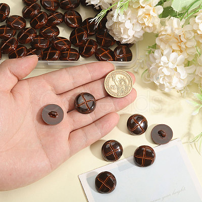 1-Hole Plastic Buttons BUTT-CA0001-34B-1