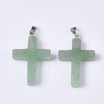 Natural Green Aventurine Pendants X-G-S358-001D-1