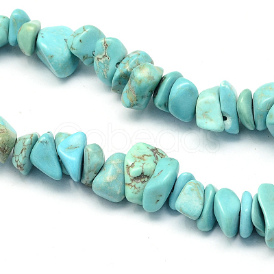 Natural Green Turquoise Stone Bead Strands G-R192-B23-1