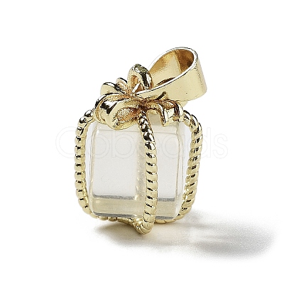 Natural Citrine Gift Box Charms G-P523-01G-02-1