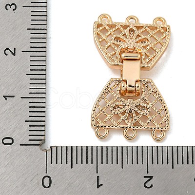 Brass Fold Over Clasps X-KK-N254-117G-02-1