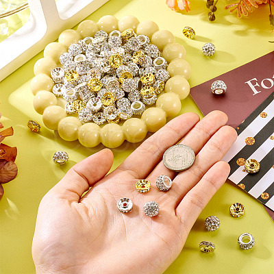 Pave Disco Ball Beads RB-TA0001-18B-1