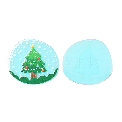 Christmas Theme 3D Printed Resin Pendants RESI-I036-03D-1