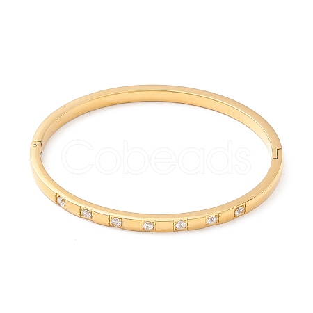 Clear Cubic Zirconia Bangle STAS-P303-02G-1
