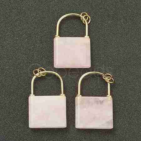 Natural Rose Quartz Pendants G-B012-16G-08-1