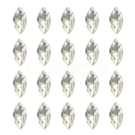 20Pcs Pointed Back Glass Rhinestone Cabochons RGLA-YW0002-01-1