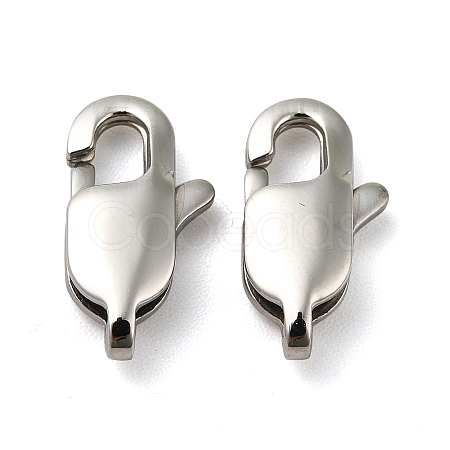 Tarnish Resistant 304 Stainless Steel Lobster Claw Clasps X-STAS-K13-1