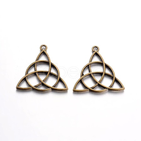 Tibetan Style Alloy Pendants TIBEP-19367-AB-NR-1