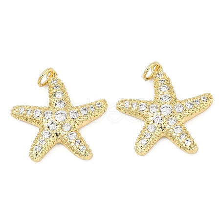 Brass Micro Pave Cubic Zirconia Pendants KK-U058-11G-1