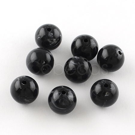 Round Imitation Gemstone Acrylic Beads X-OACR-R029-8mm-01-1