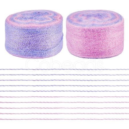 Gradient Segment Dyed Super Fine Mohair Yarn DIY-TAC0033-03E-1