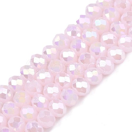 Electroplate Glass Beads Strands EGLA-A044-J6mm-B02-1