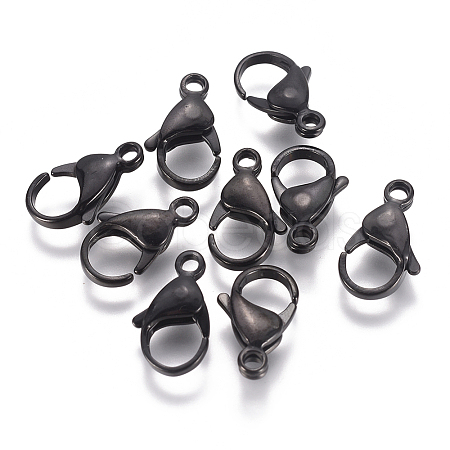 304 Stainless Steel Lobster Claw Clasps STAS-F224-04B-1