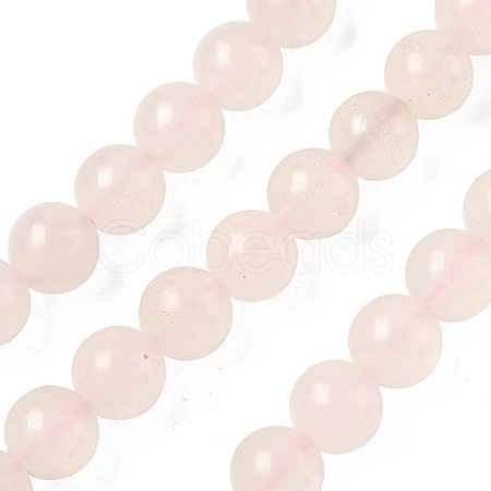 Natural Pink Mangano Calcite Beads Strands G-L505-09-8mm-1