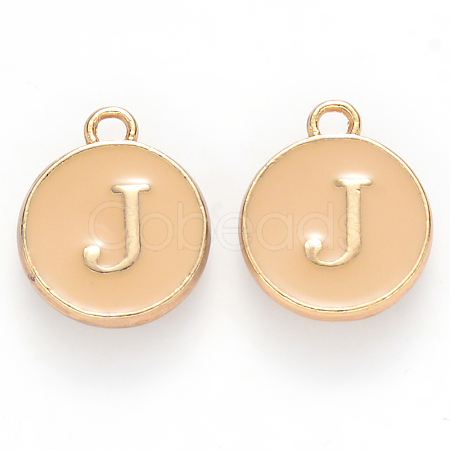 Golden Plated Alloy Enamel Charms X-ENAM-S118-06J-1