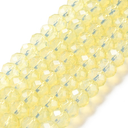 Baking Paint Transparent Glass Beads Strands DGLA-A034-J8MM-D06-1