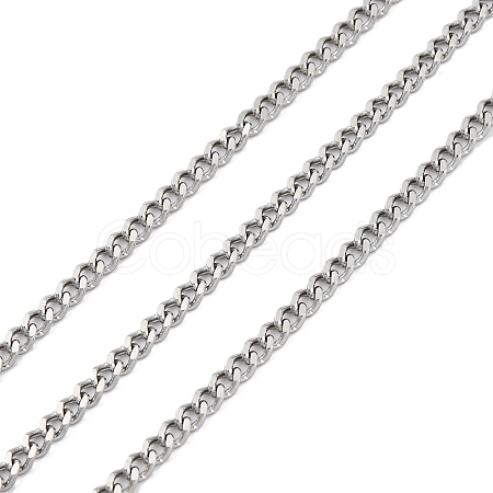 304 Stainless Steel Curb Chains CHS-M009-11P-04-1
