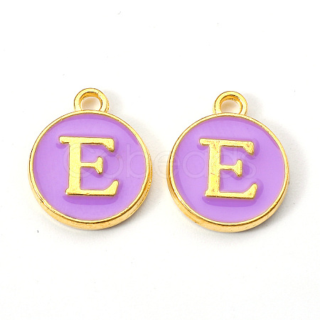 Golden Plated Alloy Enamel Charms X-ENAM-S118-10E-1