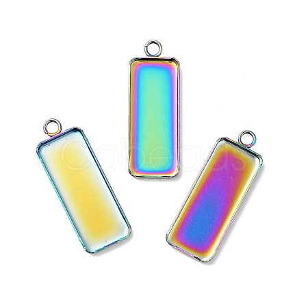Ion Plating(IP) 304 Stainless Steel Pendant Cabochon Settings LS-STAS-I069-36MC-1
