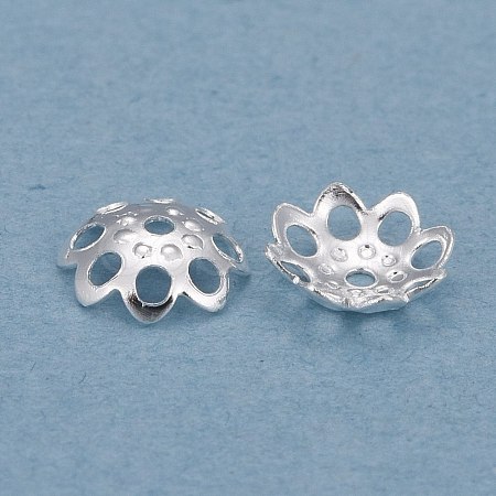 Brass Multi-Petal Bead Caps KK-K253-17S-1
