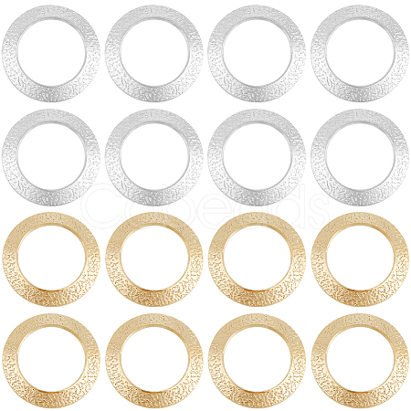 20Pcs 2 Colors Brass Linking Rings KK-BBC0010-38-1