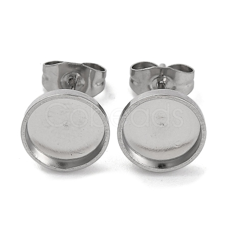 Anti-Tarnish 304 Stainless Steel Stud Earring Findings EJEW-K295-06A-P-1