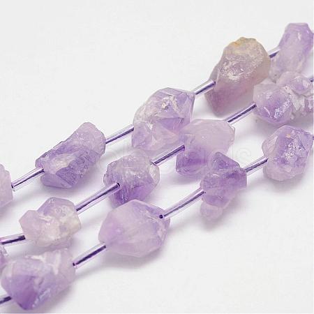 Natural Amethyst Bead Strands G-G937-M-03-1