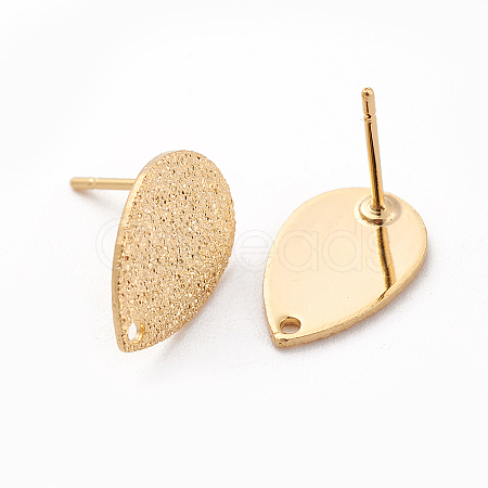 Brass Stud Earring Findings X-KK-N186-62G-1